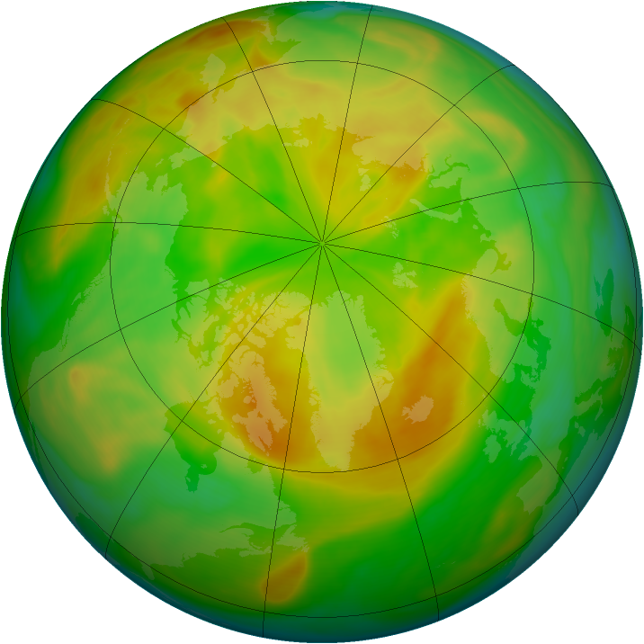 Arctic ozone map for 24 May 2007